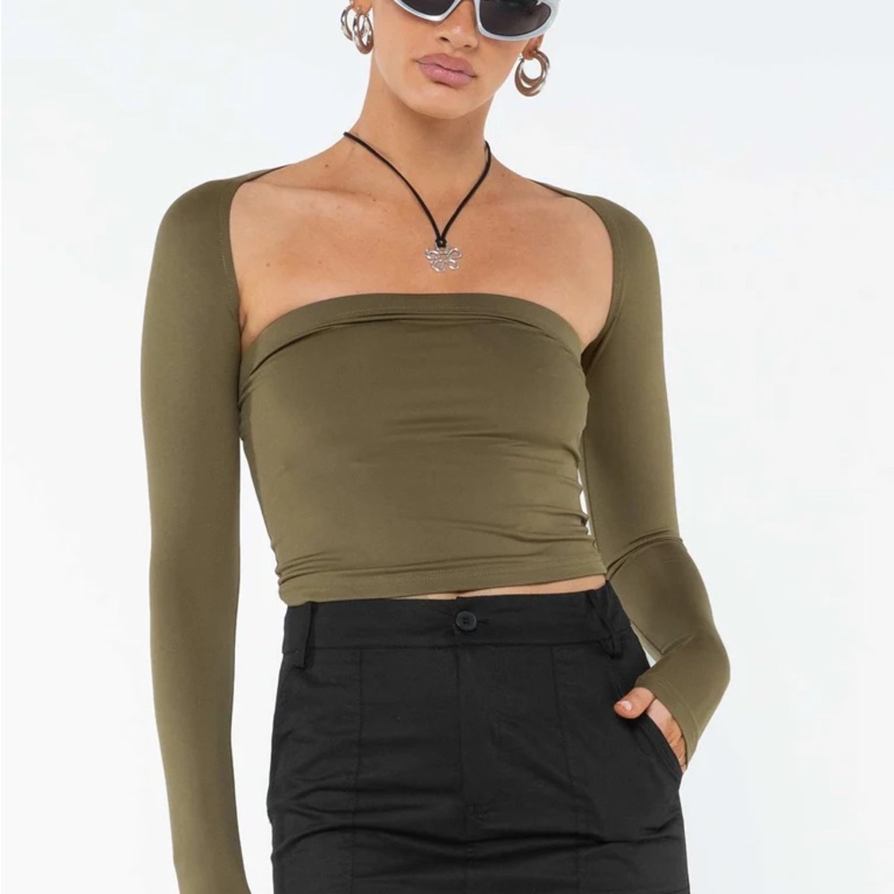 Olive Long Sleeve Women's Top